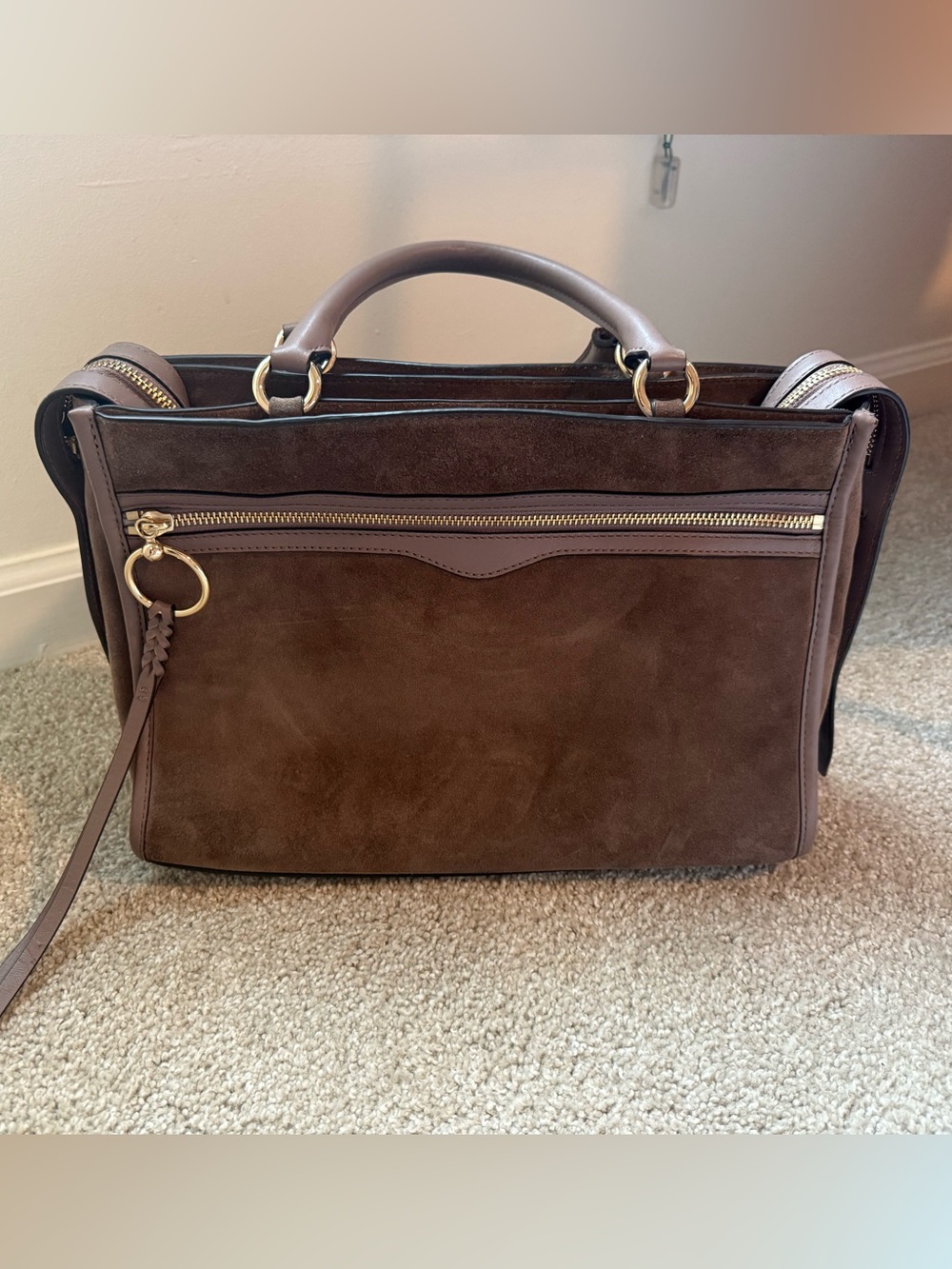 Rebecca Minkoff Chocolate Brown Suede Shoulder Bag